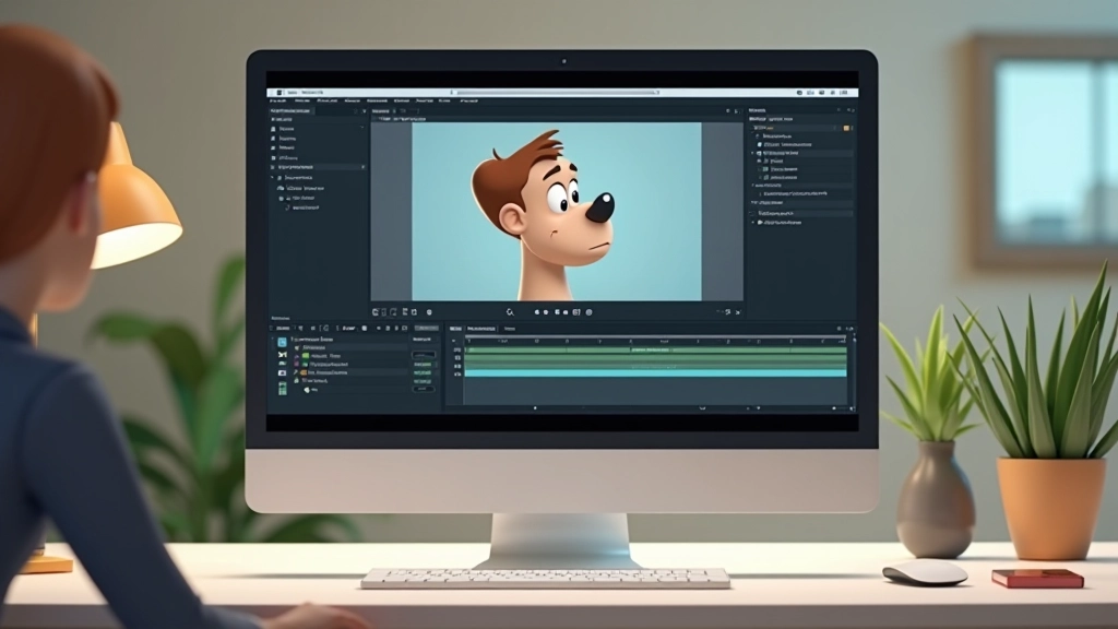 Schermata di interfaccia di OpenToonz con timeline di animazione visibile, sfondo bianco studio, screenshot professionale
