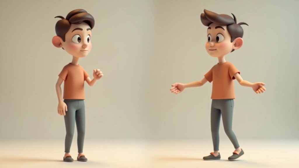Comparazione visiva tra rigging sbagliato (con arti che si separano e articolazioni disallineate) e rigging corretto (movimento fluido e naturale)